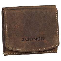 Ledershop24 Geschenkset - J.Jones RFID Leder Herren Geldbörse Wiener Schachtel Kiste Minibörse Geldbeutel Münzbörse 5492 Rindsleder 10,5 cm Farbe braun von Ledershop24