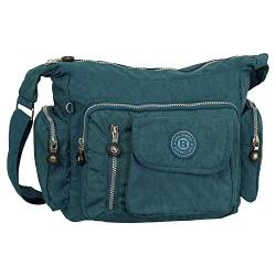 Ledershop24 Geschenkset - Leichte Damen & Herren Umhängetasche Schultertasche Sporttasche Stofftasche Farbe Blau von Ledershop24