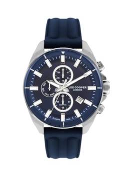 Lee Cooper Analoge Herrenuhr mit blauem Zifferblatt - LC07881.399, Blau von Lee Cooper