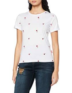 Lee Cooper Damen Flower Tee T-Shirt, Weiß, XS von Lee Cooper