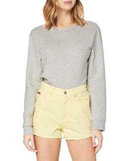 Lee Cooper Damen High Rise Jeans-Shorts, Beige, 27 von Lee Cooper