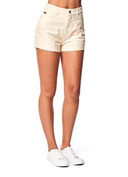 Lee Cooper Damen High Rise Jeans-Shorts, Rosa, 27 von Lee Cooper