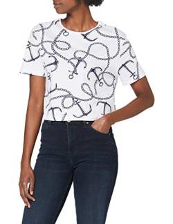 Lee Cooper Damen LC Cropped Tee T-Shirt, Gestreift-Blau, S von Lee Cooper