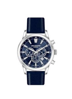 Lee Cooper Herren Quarzuhrwerk, Multifunktions-Display und Lederband - LC07506.399, Blau, Blau, 10x8x10cm, Armband, Blau, 10x8x10cm, Armband, blau, 10x8x10cm, Gurt von Lee Cooper