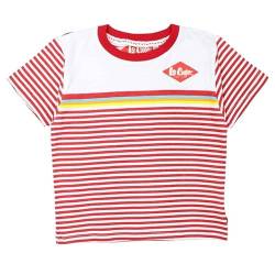 Lee Cooper Jungen Glc0114 TMC S3 T-Shirt, rot, 8 Jahre von Lee Cooper