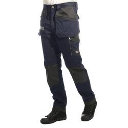 Lee Cooper Workwear LCPNT245 Herren Holster-Mehrfachtasche mit Knieschoner-Taschen Stretch-Cargohose, Marineblau, 38W (31" Reg Leg) von Lee Cooper