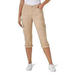 Lee Austyn Cargo-Caprihose für Damen, lockere Passform, mit Strickbund - Beige - 44 von Lee