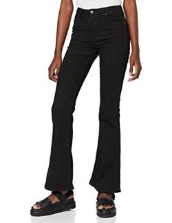 Lee Damen Breese Flared Jeans, Schwarz (Black Rinse 47), W33/33L von Lee