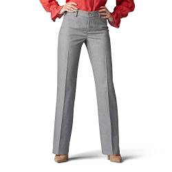 Lee Damen Flex Motion Regular Fit Trouser Pant Hose, Aschgrau meliert, 38 von Lee