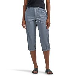 Lee Damen Flex-to-go Cargo-Caprihose, mittelhoch, entspannte Passform Hose, Tech Grey, 38 von Lee