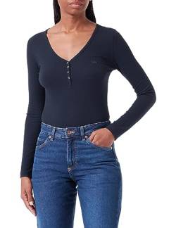 Lee Damen Henley Shirt, Schwarz, M EU von Lee