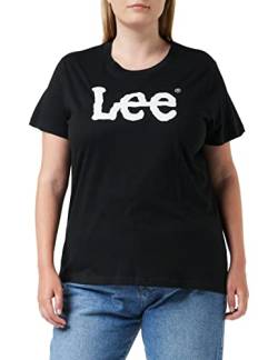 Lee Damen Logo Tee Shirt, Schwarz, XXL Große Größen EU von Lee