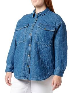 Lee Damen Quilted Overshirt Shirt, Mid Cascade, M von Lee