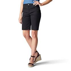 Lee Damen Relaxed-Fit Bermuda Jeans-Shorts, schwarz, 44 von Lee
