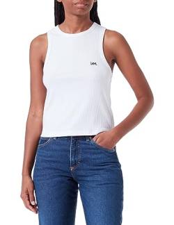 Lee Damen Ribbed Tank T-Shirt, Weiß, S EU von Lee