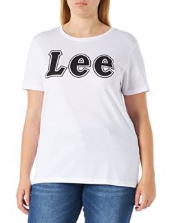Lee Femme Logo Tee T-Shirt, Blanc (White 12), Large von Lee