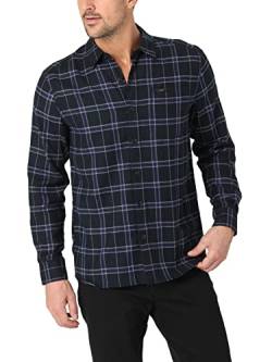 Lee Herren Allzweck-Langarmhemd mit klassischer Passform Hemd mit Button-Down-Kragen, Union-All schwarzes Plaid, Groß von Lee