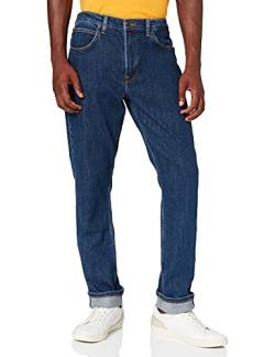 Lee Herren Brooklyn Straight Jeans, Dark Stonewash, 30W / 40L von Lee
