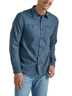 Lee Herren Extreme Motion Flanell Working West Shirt, Deep Waters, XL von Lee