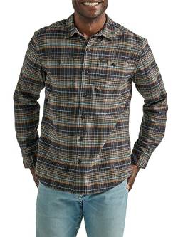 Lee Herren Extreme Motion Flanell Working West Shirt, anthrazit kariert, XX-Large von Lee