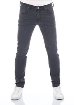 Lee Herren Jeans Luke Slim Fit Hose Grau Tapered Männer Jeanshose Baumwolle Denim Stretch Grey w30, Farbe: Dark Grey (LSS2PCQJ3), Größe: 30W / 30L von Lee