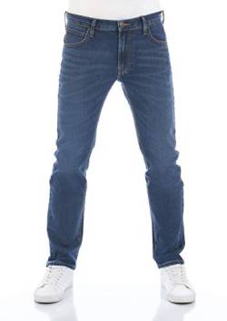 Lee Herren Jeans Regular Fit Daren Zip Fly Hose Blau Straight Jeanshose Baumwolle Denim Stretch Blue w30, Farbe: Bright Blue, Größe: 30W / 30L von Lee