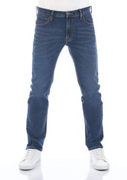 Lee Herren Jeans Regular Fit Daren Zip Fly Hose Blau Straight Jeanshose Baumwolle Denim Stretch Blue w36, Farbe: Bright Blue, Größe: 36W / 32L von Lee