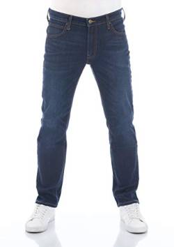 Lee Herren Jeans Regular Fit Daren Zip Fly Hose Schwarz Straight Jeanshose Baumwolle Denim Stretch Black w33, Farbe: Dark, Größe: 33W / 34L von Lee