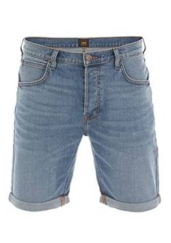 Lee Herren Jeans Short Regular Fit Kurze Stretch Shorts Baumwolle Bermuda Sommer Hose Blau w31, Größe:W 31, Farbe:Light (L73ESGWZ) von Lee