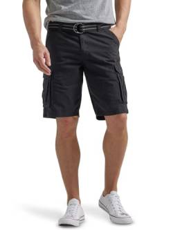 Lee Herren Latzhose mit Gürtel, Wyoming-Cargo-Short-Latzhose Gürtel, Wyoming-Latzhose Gürtel, Latzhose, Cargo Shorts, Schwarz, 38 EU von Lee