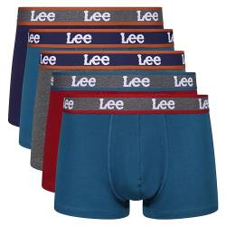 Lee Herren Men's Boxer Shorts in Teal/Grey/Red/Navy/Blue | Soft Touch Cotton Trunks Boxershorts, von Lee