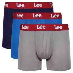 Lee Herren Men's Lee Boxers in Navy/Grey/Blue | Ultra Soft Viscose from Bamboo Boxershorts, von Lee