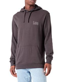 Lee Herren Seasonal Logo Hoodie Hooded Sweatshirt, Washed Black, L EU von Lee