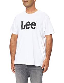 Lee Herren Wobbly Logo Tee T Shirt, Weiß (White 12), L EU von Lee