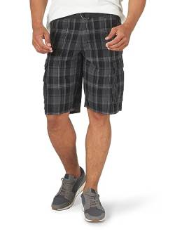 Lee Herren Wyoming Cargo-Shorts mit Gürtel Cargos, Schwarzes Clifton-Karomuster, 40 von Lee