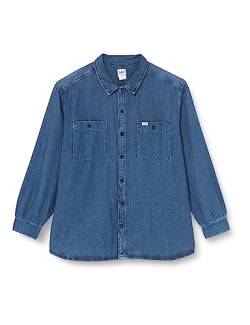 Lee Men's Overshirt Shirt, Washed Blue, Small von Lee