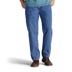 Lee Men's Relaxed Fit Straight Leg Jean, Medium Stone, 42W x 28L von Lee