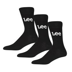 Lee Unisex Black | Mens and Womens Low Calf Designer Dress Casual Wear Smart Crew Socks, 6-8 von Lee