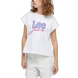 Lee Women's Cropped Tee T-Shirt, Bright White, Large von Lee