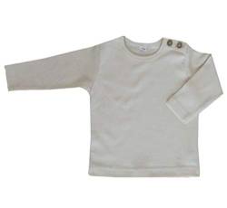 Baby Kinder Langarmshirt Bio-Baumwolle T-Shirt Shirt Jungen Mädchen Natur (74-80, Natur) von Leela Cotton
