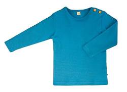 Baby Kinder Langarmshirt Bio-Baumwolle T-Shirt Shirt Jungen Mädchen nordischblau (74-80, nordischblau) von Leela Cotton