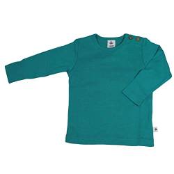 Baby Kinder Langarmshirt Unisex Bio-Baumwolle T-Shirt Shirt Jungen Mädchen Lapis (DE/NL/SE/PL, Numerisch, 128, Regular, Türkis/Lapis) von Leela Cotton