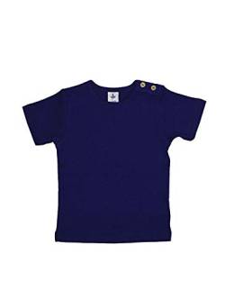 Leela Cotton Baby Kinder Kurzarm T-Shirt Bio-Baumwolle GOTS Shirt Jungen Mädchen Gr. 50 bis 128 (116, Dunkelblau) von Leela Cotton