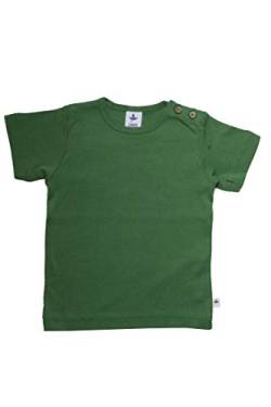 Leela Cotton Baby Kinder Kurzarm T-Shirt Bio-Baumwolle GOTS Shirt Jungen Mädchen Gr. 50 bis 128 (116, Waldgrün) von Leela Cotton