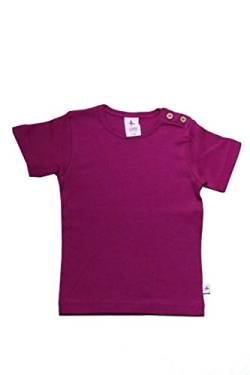 Leela Cotton Baby Kinder Kurzarm T-Shirt Bio-Baumwolle GOTS Shirt Jungen Mädchen Gr. 50 bis 128 (128, Orchidee) von Leela Cotton