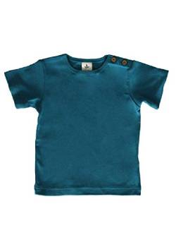Leela Cotton Baby Kinder Kurzarm T-Shirt Bio-Baumwolle GOTS Shirt Jungen Mädchen Gr. 50 bis 128 (128, Seaport) von Leela Cotton