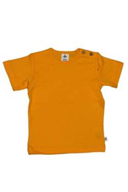 Leela Cotton Baby Kinder Kurzarm T-Shirt Bio-Baumwolle GOTS Shirt Jungen Mädchen Gr. 50 bis 128 (128, Sonnengelb) von Leela Cotton