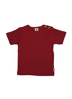 Leela Cotton Baby Kinder Kurzarm T-Shirt Bio-Baumwolle GOTS Shirt Jungen Mädchen Gr. 50 bis 128 (128, Ziegelrot) von Leela Cotton