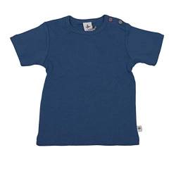 Leela Cotton Baby Kinder Kurzarm T-Shirt Bio-Baumwolle GOTS Shirt Jungen Mädchen Gr. 50 bis 128 (128, indogo) von Leela Cotton