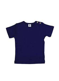 Leela Cotton Baby Kinder Kurzarm T-Shirt Bio-Baumwolle GOTS Shirt Jungen Mädchen Gr. 50 bis 128 (86/92, Dunkelblau) von Leela Cotton